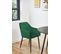 Lot De 2 Chaises Matelassées De Salle à Manger En Velours Sj.040 Vert Bouteille