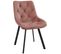 Lot De 2 Chaises Matelassées De Salle à Manger En Velours Sj.33 Rose