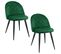 Lot De 2 Chaises Matelassées De Salle à Manger En Velours Sj.077 Vert Bouteille