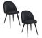 Lot De 2 Chaises Matelassées De Salle à Manger En Velours Sj.077 Noir