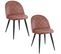 Lot De 2 Chaises Matelassées De Salle à Manger En Velours Sj.077 Rose