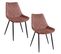 Lot De 2 Chaises Matelassées De Salle à Manger En Velours Sj.0488 Rose