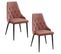 Lot De 2 Chaises Matelassées De Salle à Manger En Velours Sj.054 Rose