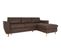 Canapé d'angle convertible méridienne réversible LAGO tissu Gobi marron