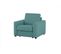 Fauteuil manchettes CURVE NICARAGUA tissu Bergamo bleu pétrole 86