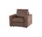 Fauteuil manchettes CURVE NICARAGUA tissu  Gobi  marron 04