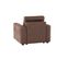 Fauteuil manchettes CURVE NICARAGUA tissu  Gobi  marron 04