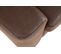 Fauteuil manchettes CURVE NICARAGUA tissu  Gobi  marron 04