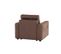 Fauteuil manchettes CURVE NICARAGUA tissu  Gobi  marron 04