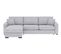 Canapé d'angle convertible pack standard NICARAGUA tissu bergamo gris clair 90