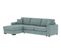 Canapé d'angle convertible pack standard NICARAGUA tissu bergamo lichen 72