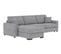 Canapé d'angle convertible pack standard NICARAGUA tissu malmo gris 90