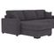 Canapé d'angle convertible pack standard NICARAGUA tissu apolo anthracite