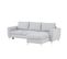 Canapé d'angle convertible méridienne réversible LAGO tissu crown gris