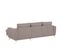 Canapé d'angle convertible méridienne réversible LAGO tissu crown taupe