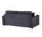 Canapé convertible 3 places pack Standard  NICARAGUA tissu Crown ébène