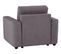 Fauteuil manchettes CURVE NICARAGUA tissu Crown marron