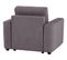 Fauteuil manchettes CURVE NICARAGUA tissu Crown marron