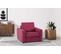 Fauteuil manchettes CURVE NICARAGUA tissu Crown lie de vin