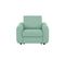 Fauteuil manchettes Kara NICARAGUA tissu enjoy vert amande