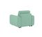 Fauteuil manchettes Kara NICARAGUA tissu enjoy vert amande