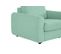 Fauteuil manchettes Kara NICARAGUA tissu enjoy vert amande