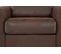 Fauteuil manchettes Kara NICARAGUA tissu gobi marron