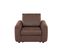 Fauteuil manchettes Kara NICARAGUA tissu gobi marron