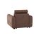 Fauteuil manchettes Kara NICARAGUA tissu gobi marron