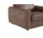 Fauteuil manchettes Kara NICARAGUA tissu gobi marron