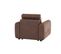 Fauteuil manchettes Kara NICARAGUA tissu gobi marron