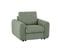 Fauteuil manchettes Kara NICARAGUA tissu crown vert