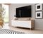 Meuble Banc TV Tue - 140 Cm - Chêne Kraft Or - Blanc Mat  - Style Design
