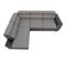 Canapé D'angle Convertible 4 Places Kelio Tissu Anthracite Et Gris L 245 X P 184 X H 77 Cm