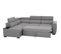 Canapé D'angle Convertible 4 Places Kelio Tissu Gris L 245 X P 184 X H 77 Cm