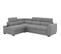 Canapé D'angle Convertible 4 Places Kelio Tissu Gris L 245 X P 184 X H 77 Cm