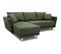 Canapé D'angle Convertible Réversible 3/4 Places Claudius - Vert Olive - L244 X P158 X H95 Cm