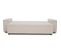 Canapé Droit Convertible 3 Places Josh Velours Côtelé Beige - Coffre De Rangement - L239xp86xh85cm