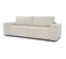 Canapé Droit Convertible 3 Places Josh Velours Côtelé Beige - Coffre De Rangement - L239xp86xh85cm