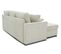 Canapé d'angle convertible méridienne réversible OZ velours côtelé beige