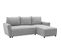 Canapé D'angle Convertible 3-4 Places Stewart - Tissu Gris Souris - L224 X H85 X P155 Cm