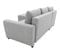 Canapé D'angle Convertible 3-4 Places Stewart - Tissu Gris Souris - L224 X H85 X P155 Cm