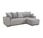 Canapé d'angle convertible LIAM tissu LOFT gris/souris