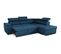 Canapé D'angle Convertible Réversible Avec Coffre - 5 Places - Daytona - Tissu Bleu - 260x94x216 Cm