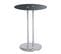 Table D'appoint Chromé-noir En Tube D'acier Chromé, H55 X D40 Cm