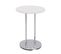 Table D'appoint En Tube D'acier Chromé Blanc Et Mdf, H55 X D40 Cm