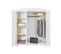 Armoire Blanc Avec 3 Portes, Dim : L150 X H180 X P56 Cm