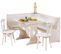 Coin Repas En Bois Massif Blanc, Dim : 50 X 172 X 87 Cm