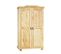 Armoire Rustique Avec 2 Portes Vernis Naturel, Dim : 56 X 104 X 180 Cm