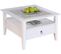 Table Basse Provence 1 Blanc, Dim : 75 X 75 X 45 Cm